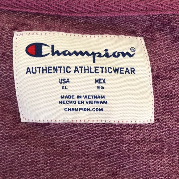 Purple merle Champion logo long sleeve tee shirt - Picture 3 of 7